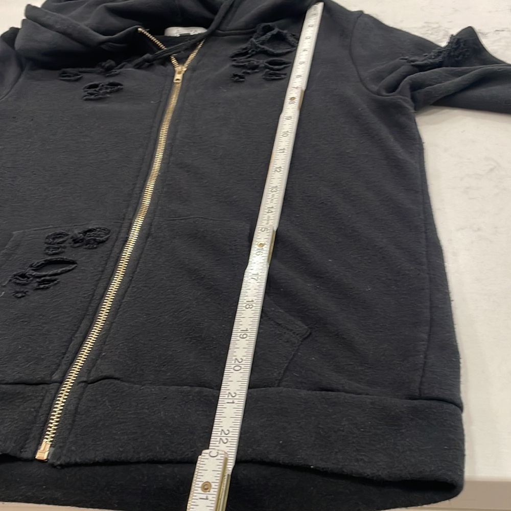 Black ripped/distressed hoodie from the California Allstars - Picture 7 of 8